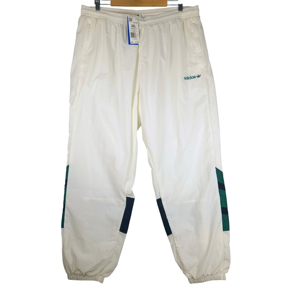 Adidas Originals Santiago TP Track Pants Mens 2XL Off White Green KE2148